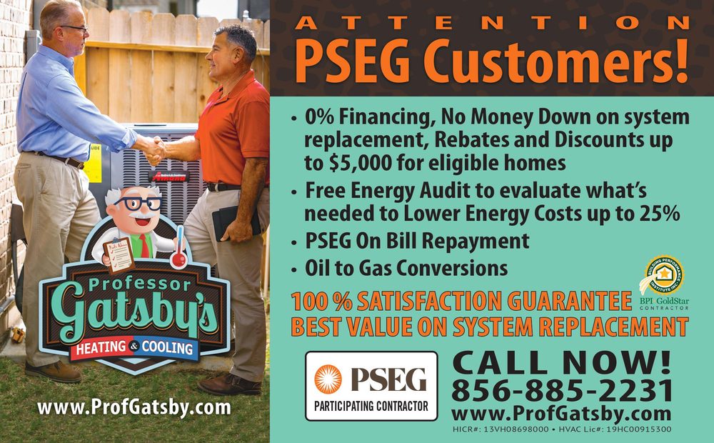 Slide of Professor Gatsby's Heating, Cooling & Plumbing