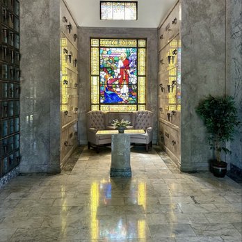 Hillside Memorial Park - This is inside the door at the Redlands Mausoleum. Beautiful stained glass windows. - Funeral Services & Cemeteries Near Me - Redlands, California
