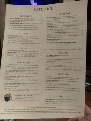 Menu photo 6 The Henry Las Vegas, NV Menu photo 6 The Henry Las Vegas, NV