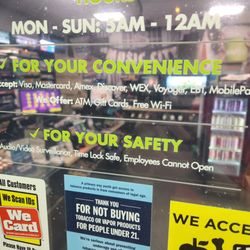 MAPCO - Says 12am but doors locked at 11pm