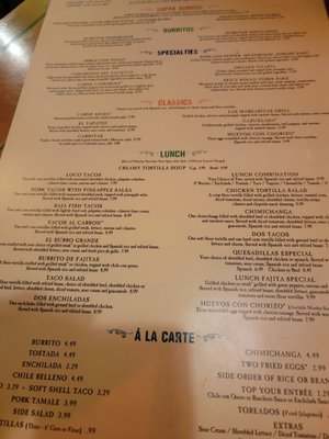 Menu photo 2 Las Margaritas - Westerville Westerville, OH Menu photo 2 Las Margaritas - Westerville Westerville, OH