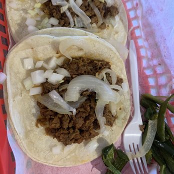 Grumpy Gringo - This was supposed to be a chorizo/steak taco with onions and cilantro but there's no cilantro but peppers and a little bit of lettuce. - Mexican Near Me - St. Petersburg, Florida Grumpy Gringo - This was supposed to be a chorizo/steak taco with onions and cilantro but there's no cilantro but peppers and a little bit of lettuce. - Mexican Near Me - St. Petersburg, Florida