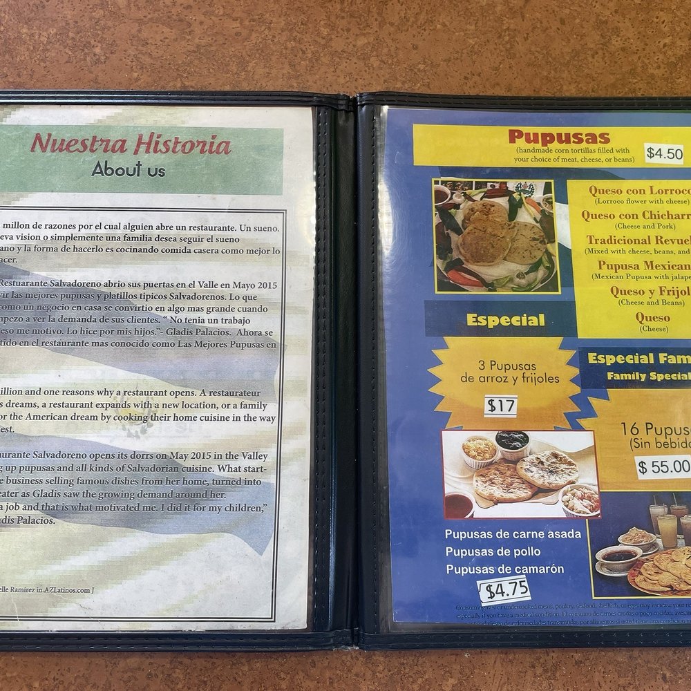 Glady's Restaurante Salvadoreño - Pupusas Menu (Aug 2026) - Salvadoran Near Me - Mesa, Arizona Glady's Restaurante Salvadoreño - Pupusas Menu (Aug 2026) - Salvadoran Near Me - Mesa, Arizona