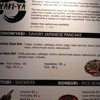 Parlor - Yaki-Ya pancake options - Food Court Near Me - Kansas City, Missouri Parlor - Yaki-Ya pancake options - Food Court Near Me - Kansas City, Missouri