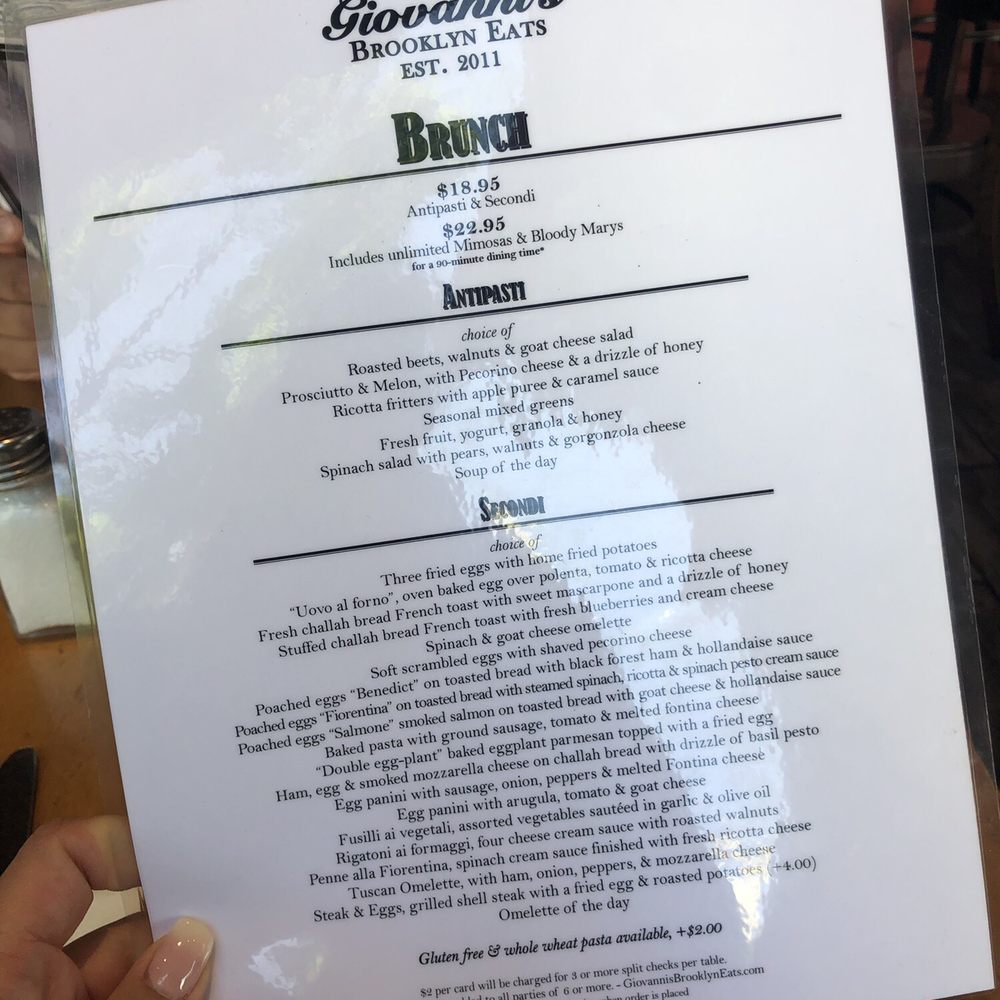Giovanni's Brooklyn Eats - Brunch menu - Italian Near Me - Brooklyn, New York Giovanni's Brooklyn Eats - Brunch menu - Italian Near Me - Brooklyn, New York