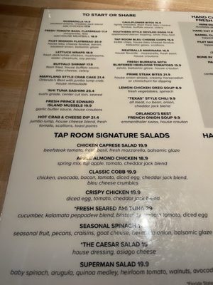 Menu photo 2 The Tap Room at Dubsdread Orlando, FL Menu photo 2 The Tap Room at Dubsdread Orlando, FL