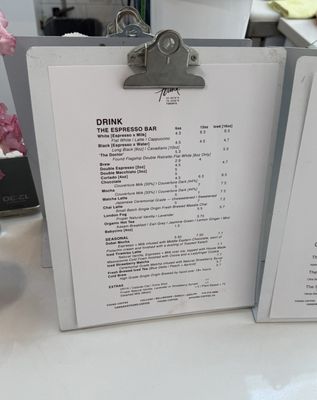 Menu photo 1 Found Coffee - Bellwoods Toronto, ON