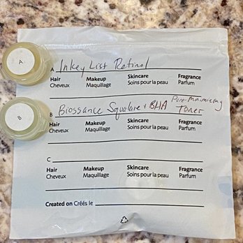 SEPHORA - Labels to correspond with the samples and the associate who helped me wrote their full names so I could look up use instructions online! - Cosmetics & Beauty Supply Near Me - South Portland, Maine SEPHORA - Labels to correspond with the samples and the associate who helped me wrote their full names so I could look up use instructions online! - Cosmetics & Beauty Supply Near Me - South Portland, Maine