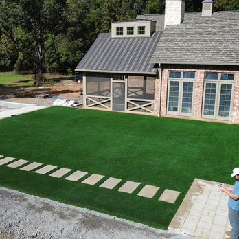 AKM Turf and Greens - 2,000 sf landscape turf with concrete pavers - Artificial Turf Near Me - Frisco, Texas AKM Turf and Greens - 2,000 sf landscape turf with concrete pavers - Artificial Turf Near Me - Frisco, Texas