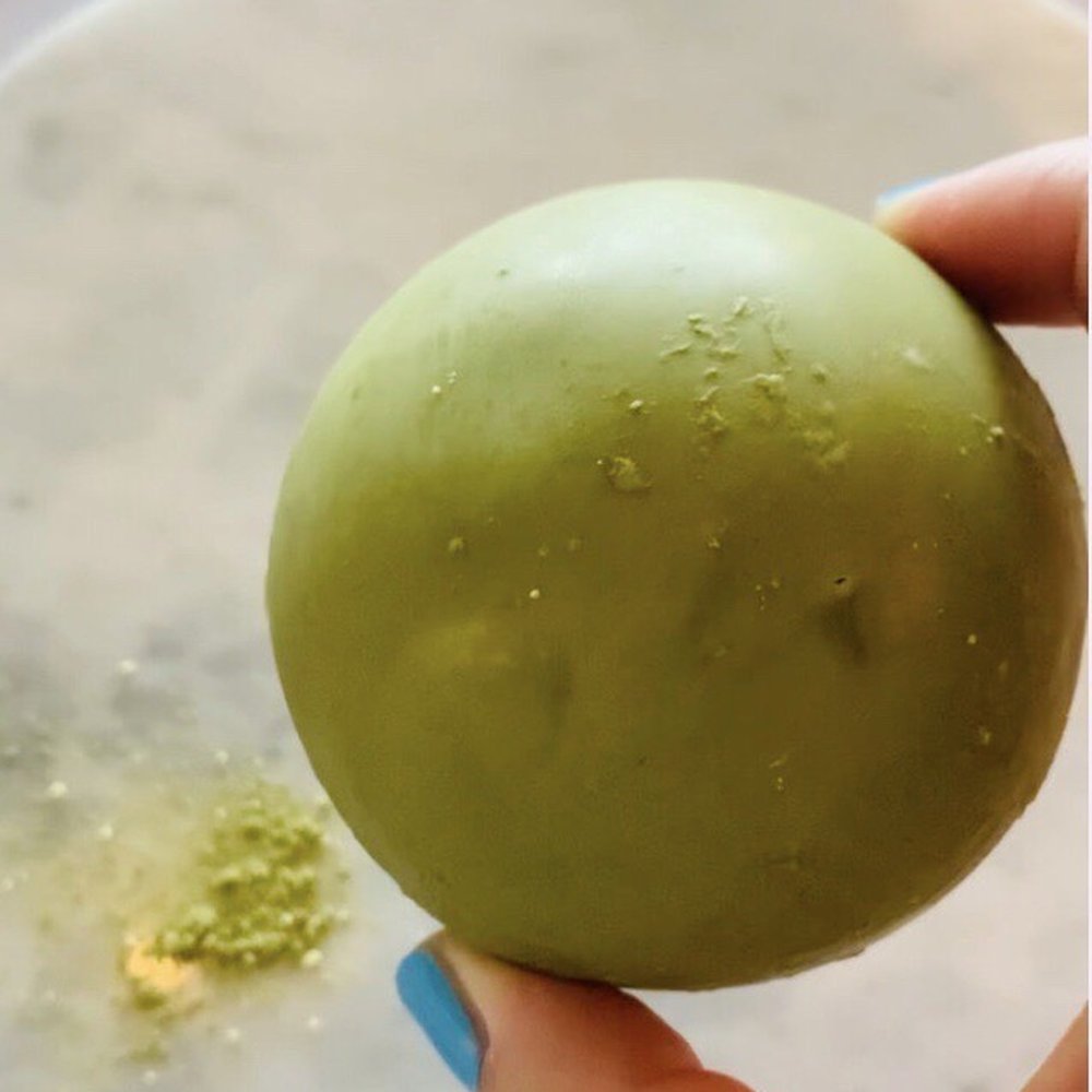 Peony Bakery - Matcha tea bomb - Desserts Near Me Peony Bakery - Matcha tea bomb - Desserts Near Me