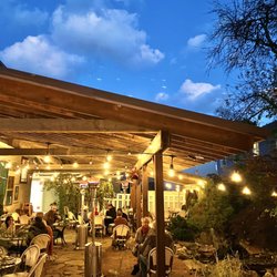 Dining in the Garden with Heat Lamps - Bar Harbor - Project Social Kitchen & Bar