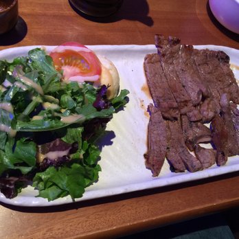Opus Sushi - 16 bucks for 8 super thin slices of fatty steak teriyaki? Also ordered charbroiled, not boiled looking! - Japanese Near Me - Arcadia, California Opus Sushi - 16 bucks for 8 super thin slices of fatty steak teriyaki? Also ordered charbroiled, not boiled looking! - Japanese Near Me - Arcadia, California