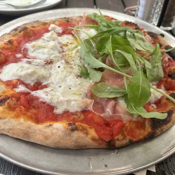 Pizzeria Da Gloria - Stracciatella Pizza (half with arugula and prosciutto) - Pizza Near Me - St. Louis, Missouri Pizzeria Da Gloria - Stracciatella Pizza (half with arugula and prosciutto) - Pizza Near Me - St. Louis, Missouri