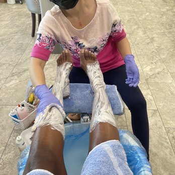 P & V Nails - Mud Mask pedicure treatment. - Nail Salons Near Me - Riverdale, Georgia