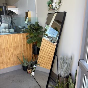Buna Coffee House and Tea - Front entryway mirror - Coffee & Tea Near Me - Inglewood, California
