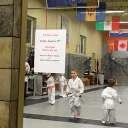 Rising Sun Martial Arts - My "Little Ninja" walking towards me.