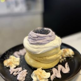 Taro soufflé pancakes Taro soufflé pancakes