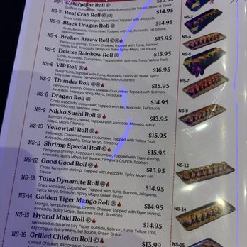 Nikko Sushi - Menu - Sushi Bars Near Me - Broken Arrow, Oklahoma