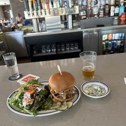 Pork sandwich and IPA. Really good.
