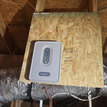 Airview AC - Zone Switch mounted to new hanger that was installed - Heating & Air Conditioning/HVAC Near Me - Van Alstyne, Texas