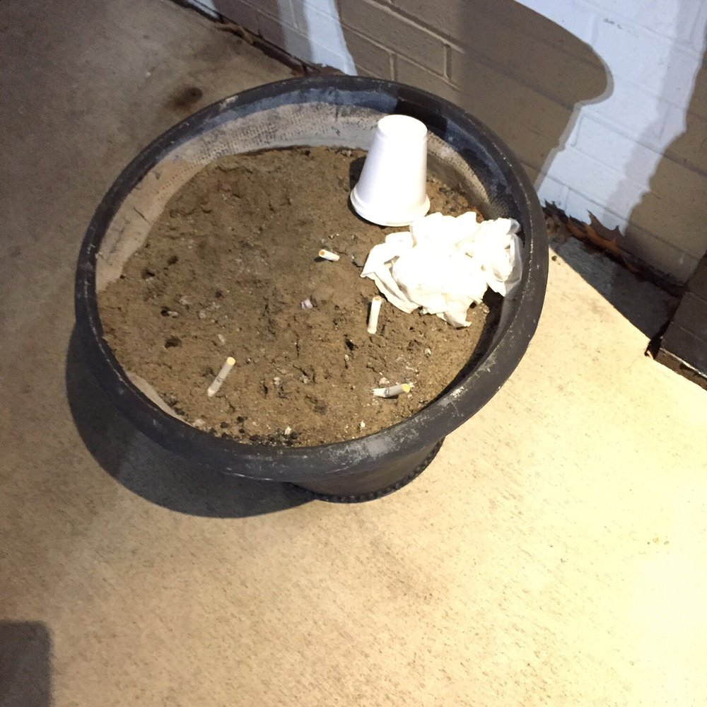 Combine Brothers - Not sure if these are cigarette ashes or the cremation remains of the smokers. - Italian Near Me - Hermitage, Pennsylvania