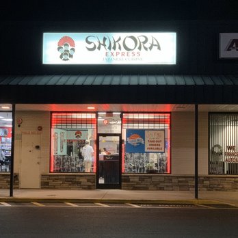 Shikora Express - the front of a restaurant at night - Japanese Near Me - Mount Airy, North Carolina