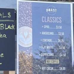 Boast Coffee - Menu