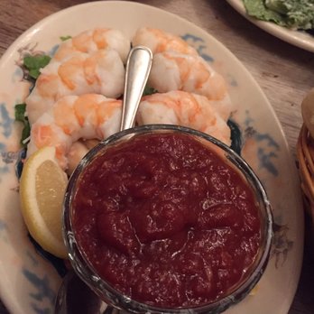 Peter Luger - JUMBO Shrimp cocktail. (Put some steak sauce in the cocktail sauce) - Steakhouses Near Me - Brooklyn, New York