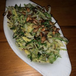Truffle Brussels with pumpkin seeds