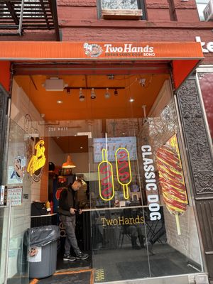 Two Hands Corn Dogs by null