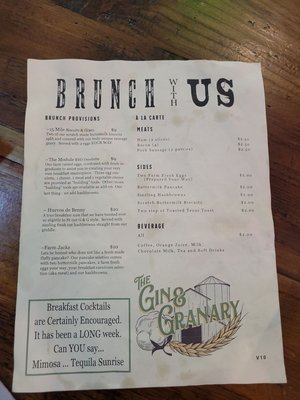 Menu photo 1 The Gin & Granary Wall, TX Menu photo 1 The Gin & Granary Wall, TX