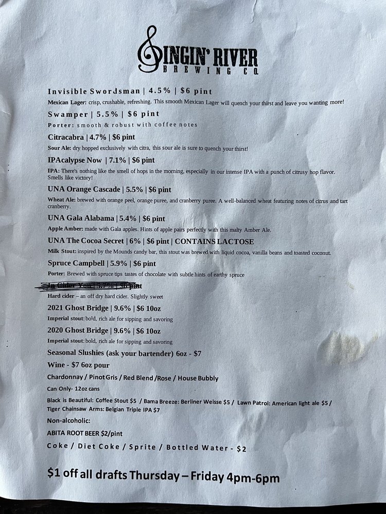 Social spots from Singin' River Brewing