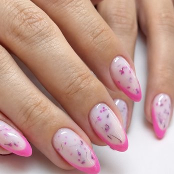 Art Glow Nails - NEW TREND! Unique real dry flowers design with perfect Russ manicure. - Nail Salons Near Me - Van Nuys, California Art Glow Nails - NEW TREND! Unique real dry flowers design with perfect Russ manicure. - Nail Salons Near Me - Van Nuys, California