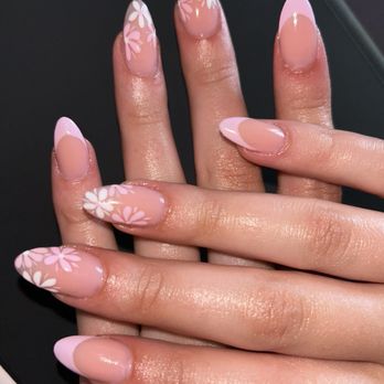 Diva Nails & Spa - Pink and flower French acrylic set! - Nail Salons Near Me - Santa Cruz, California Diva Nails & Spa - Pink and flower French acrylic set! - Nail Salons Near Me - Santa Cruz, California
