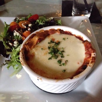 Hootch and Banter - Vegetable lasagna with uninspired side salad. Not good. - New American Near Me - Frederick, Maryland Hootch and Banter - Vegetable lasagna with uninspired side salad. Not good. - New American Near Me - Frederick, Maryland