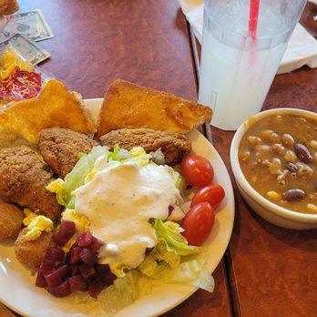Sizzler - Greens with blue cheese dressing.. - American Near Me - Fountain Valley, California Sizzler - Greens with blue cheese dressing.. - American Near Me - Fountain Valley, California