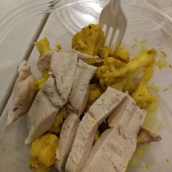 living foods - My bland six dollar chicken breast & curried cauliflower salad. - Food Court Near Me - Vancouver, British Columbia living foods - My bland six dollar chicken breast & curried cauliflower salad. - Food Court Near Me - Vancouver, British Columbia