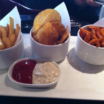 Skates On The Bay - 3 potato- truffle chips, sweet potato fries, french fries - Seafood Near Me - Berkeley, California Skates On The Bay - 3 potato- truffle chips, sweet potato fries, french fries - Seafood Near Me - Berkeley, California