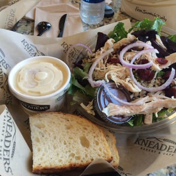 Kneaders Bakery & Cafe - Fully loaded baked potato soup, turkey cranberry sunflower salad, side of Asiago cheese bread. Loved it! - Bakeries Near Me - Henderson, Nevada Kneaders Bakery & Cafe - Fully loaded baked potato soup, turkey cranberry sunflower salad, side of Asiago cheese bread. Loved it! - Bakeries Near Me - Henderson, Nevada