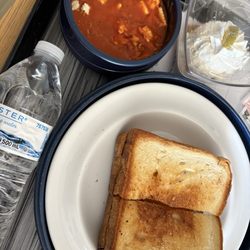 AdventHealth North Pinellas - Grilled cheese and mater soup with a key lime tart!