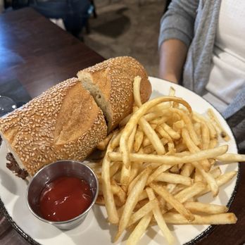 The Fort Kitchen & Bar - Cheesesteak with clearly documented shoestring fries - Salad Near Me - Fort Washington, Pennsylvania The Fort Kitchen & Bar - Cheesesteak with clearly documented shoestring fries - Salad Near Me - Fort Washington, Pennsylvania