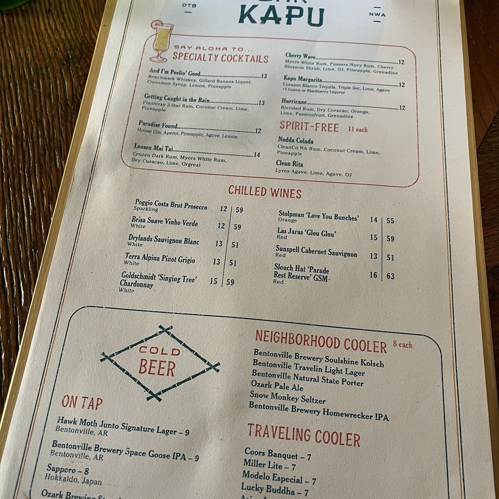 Bar Kapu - Cocktail Bars Near Me - Bentonville, Arkansas