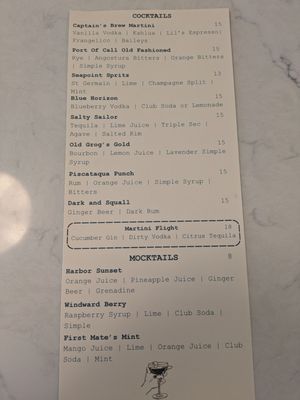 Menu photo 8 Salty Spirits Kittery, ME