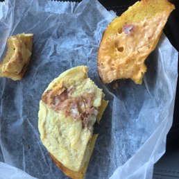 Bacon, egg, and cheese. Bacon, egg, and cheese.