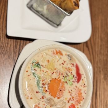 The Blue Elephant Trail - Tom Kha and veg Spring Rolls - Thai Near Me - West Hartford, Connecticut The Blue Elephant Trail - Tom Kha and veg Spring Rolls - Thai Near Me - West Hartford, Connecticut