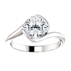 Artisan Jewelers - This is the top view of this cushion cut engagement ring. Stunning isn't it!