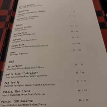 Elmina - By the glass menu - African Near Me - Washington, DC, District of Columbia