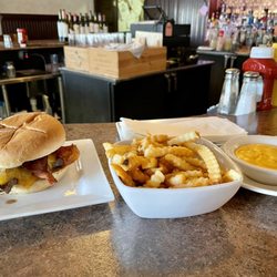 Herb's Tavern - All these years I never posted the herb burg??!  Bacon add. Best around. Must get cheeze dip for fries
