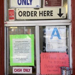 cash only order here