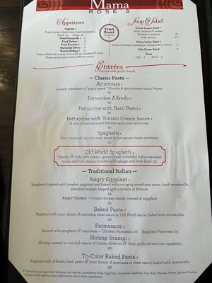 Menu photo 2 Mama Rose's Estes Park, CO Menu photo 2 Mama Rose's Estes Park, CO